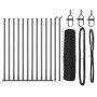Juego de Cercas 2 piezas Gris Acero con Recubrimiento en Polvo de , Postes de cerca - Ref: Foro24-3353648, Precio: 100,56 €, ...