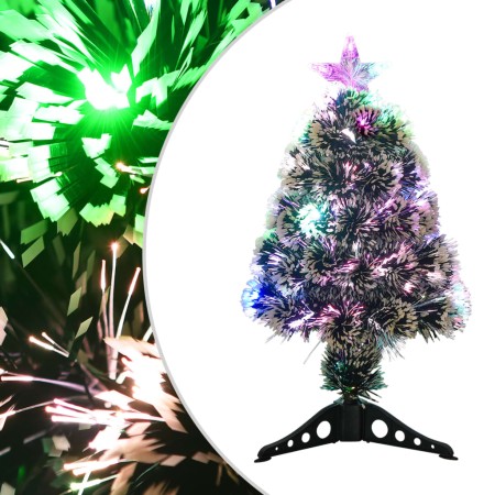Árbol de Navidad con luces fibra óptica verde y blanco 64 cm en Decoración Festiva y Estacional | Comprar online en Foru.es