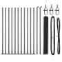 Juego de Cercas Set de 2 Gris Acero 25 x 1 m Duradero de , Postes de cerca - Ref: Foro24-3353657, Precio: 135,24 €, Descuento: %