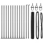 Juego de Cercas Set de 2 Gris Acero 25 x 1.2 m Duradero de , Postes de cerca - Ref: Foro24-3353664, Precio: 148,32 €, Descuen...