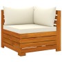 Muebles de jardín 6 piezas con cojines madera maciza de acacia de vidaXL, Conjuntos de jardín - Ref: Foro24-3087292, Precio: ...