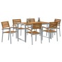 Conjunto de Comedor de Jardín 7 pcs Gris en Conjuntos de jardín | Comprar online en Foru.es