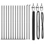 Juego de Cercas Set de 2 Gris Acero 25 x 1.5 m Duradero de , Postes de cerca - Ref: Foro24-3353672, Precio: 165,73 €, Descuen...