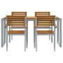 Conjunto de Comedor de Jardín 5 pcs Gris en Conjuntos de jardín | Comprar online en Foru.es