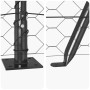 Cerca Hexagonal Gris 0,6x50 m Acero,  Poste de Cerca con Bases 13 pcs Ø32mm 70cm Acero Galvanizado | Foro24.es | Tu tienda online para hogar, jardín y más Foro24.es