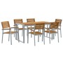 Conjunto de Comedor de Jardín 7 pcs Gris en Conjuntos de jardín | Comprar online en Foru.es