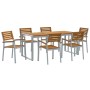 Conjunto de Comedor de Jardín 7 pcs Gris en Conjuntos de jardín | Comprar online en Foru.es