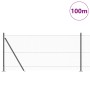 Cerca Hexagonal  Gris 0.8x100 m Acero, Postes de Cerca  con Placas Base 13 pcs Ø32mm 90cm Acero Galvanizado | Foro24.es | Tu tienda online para hogar, jardín y más Foro24.es