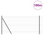 Cerca Hexagonal  Gris 1x100 m Acero, Postes de Cerca  con Placas Base 13 pcs Ø32mm 110cm Acero Galvanizado | Foro24.es | Tu tienda online para hogar, jardín y más Foro24.es
