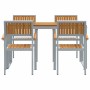 Conjunto de Comedor de Jardín 5 pcs Gris en Mesas de jardín | Comprar online en Foru.es