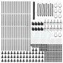 Cerca Hexagonal Gris 1.6x100 m Acero, Postes de Cerca con Placas Base 13 pcs Ø32mm 88,5cm Acero Galvanizado de , Postes de ce...