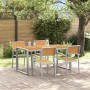 Conjunto de Comedor de Jardín 5 pcs Gris en Mesas de jardín | Comprar online en Foru.es