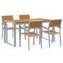 Conjunto de Comedor de Jardín 5 pcs Gris en Mesas de jardín | Comprar online en Foru.es