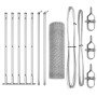 Cerca Hexagonal 0.6x10 m de Acero Galvanizado, Postes de Cerca  con Placas de Base 7 pcs Ø32mm 70cm de Acero Galvanizado | Foro24.es | Tu tienda online para hogar, jardín y más Foro24.es