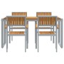 Conjunto de Comedor de Jardín 5 pcs Gris en Mesas de jardín | Comprar online en Foru.es