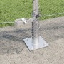 Cerca Hexagonal  1x10 m Acero Galvanizado, Postes de Cerca  con Placas de Base 7 pcs Ø32mm 110cm Acero Galvanizado | Foro24.es | Tu tienda online para hogar, jardín y más Foro24.es