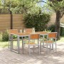 Conjunto de Comedor de Jardín 5 pcs Gris en Mesas de jardín | Comprar online en Foru.es