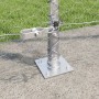 Cerca Hexagonal 1.4x10 m Acero Galvanizado, Postes de Cerca con Placas de Base 7 pcs Ø32mm 78,5cm Acero Galvanizado de , Post...