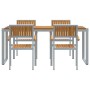 Conjunto de Comedor de Jardín 5 pcs Gris en Mesas de jardín | Comprar online en Foru.es