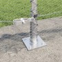 Cerca Hexagonal  0.4x25 m Acero Galvanizado, Postes de Cerca  con Placas de Base 13 pcs Ø32mm 50cm Acero Galvanizado | Foro24.es | Tu tienda online para hogar, jardín y más Foro24.es