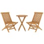 Juego de comedor para jardín 3 piezas madera maciza de teca de vidaXL, Conjuntos de jardín - Ref: Foro24-3087190, Precio: 226...