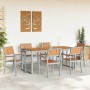 Conjunto de Comedor de Jardín 7 pcs Gris en Mesas de jardín | Comprar online en Foru.es