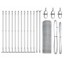 Cerca Hexagonal 0.6 x 25 m Acero Galvanizado,  Poste de Cerca con Bases 13 pcs Ø32mm 70cm Acero Galvanizado | Foro24.es | Tu tienda online para hogar, jardín y más Foro24.es