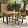 Conjunto de Comedor de Jardín 5 pcs Negro en Mesas de jardín | Comprar online en Foru.es