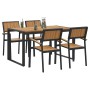 Conjunto de Comedor de Jardín 5 pcs Negro en Mesas de jardín | Comprar online en Foru.es