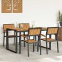 Conjunto de Comedor de Jardín 5 pcs Negro en Mesas de jardín | Comprar online en Foru.es