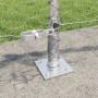 Cerca Hexagonal  0.4x50 m Acero Galvanizado, Postes de Cerca  con Placas de Base 13 pcs Ø32mm 50cm Acero Galvanizado | Foro24.es | Tu tienda online para hogar, jardín y más Foro24.es