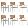 Silla de Jardín 6 pcs Marrón 56 x 57 x 87 cm en Sillas de jardín | Comprar online en Foru.es