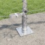 Cerca Hexagonal 0.6x50 m Acero Galvanizado,  Postes de Cerca con Placas de Base 13 pcs Ø32mm 70cm Acero Galvanizado | Foro24.es | Tu tienda online para hogar, jardín y más Foro24.es