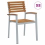 Silla de Jardín 8 pcs Marrón 56 x 57 x 87 cm en Sillas de jardín | Comprar online en Foru.es