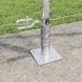 Cerca hexagonal  1.2x50 m de acero galvanizado, Postes para cercar  con platos base 13 pcs Ø32mm 68.5cm de acero galvanizado | Foro24.es | Tu tienda online para hogar, jardín y más Foro24.es