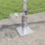 Cerca Hexagonal  0.4x100 m Acero Galvanizado, Postes de Cerca  con Placas Base 13 pcs Ø32mm 50cm Acero Galvanizado | Foro24.es | Tu tienda online para hogar, jardín y más Foro24.es