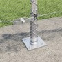 Cerca Hexagonal  0.5x100 m Acero Galvanizado, Postes de Cerca  con Placas Base 13 pcs Ø32mm 70cm Acero Galvanizado | Foro24.es | Tu tienda online para hogar, jardín y más Foro24.es
