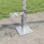 Cerca Hexagonal  0.5x100 m Acero Galvanizado, Postes de Cerca  con Placas Base 13 pcs Ø32mm 70cm Acero Galvanizado | Foro24.es | Tu tienda online para hogar, jardín y más Foro24.es