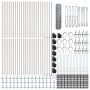 Cerca Hexagonal 1x100 m Acero Galvanizado, Postes de Cerca con Placas de Base 13 pcs Ø32mm 110cm Acero Galvanizado de , Poste...
