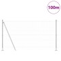 Valla Hexagonal 1.2x100 m Acero Galvanizado, VidaXL Soportes de Valla con Placas Base 13 pcs Ø32mm 68.5cm Acero Galvanizado d...
