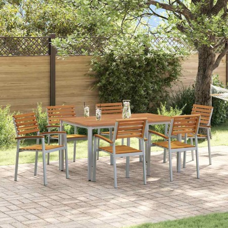 Conjunto de Comedor de Jardín 7 pcs Gris en Mesas de jardín | Comprar online en Foru.es