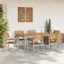 Conjunto de Comedor de Jardín 7 pcs Gris en Mesas de jardín | Comprar online en Foru.es