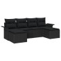 Conjunto de Sofá de Jardín Conjunto de 5 Negro Ratán tejido a mano de , Sofás de exterior - Ref: Foro24-3354142, Precio: 402,...