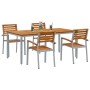 Conjunto de Comedor de Jardín 5 pcs Gris en Mesas de jardín | Comprar online en Foru.es