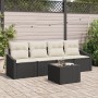 Conjunto de Comedor de Jardín de 5 Piezas con Cojines Negro Ratán Sintético | Foro24.es | Tu tienda online para hogar, jardín y más Foro24.es