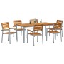 Conjunto de Comedor de Jardín 7 pcs Gris en Mesas de jardín | Comprar online en Foru.es