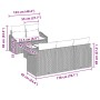 Conjunto de sofá de jardín de 6 piezas con cojines gris claro poliratán de , Sofás de exterior - Ref: Foro24-3355271, Precio:...