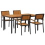 Conjunto de Comedor de Jardín 5 pcs Negro en Mesas de jardín | Comprar online en Foru.es