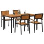 Conjunto de Comedor de Jardín 5 pcs Negro en Mesas de jardín | Comprar online en Foru.es