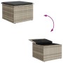Juego de Sofá de Jardín de 4 piezas con Cojines Gris Claro Poliratán de , Sofás de exterior - Ref: Foro24-3355341, Precio: 29...